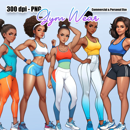 10 Gym Time Ladies! Clipart