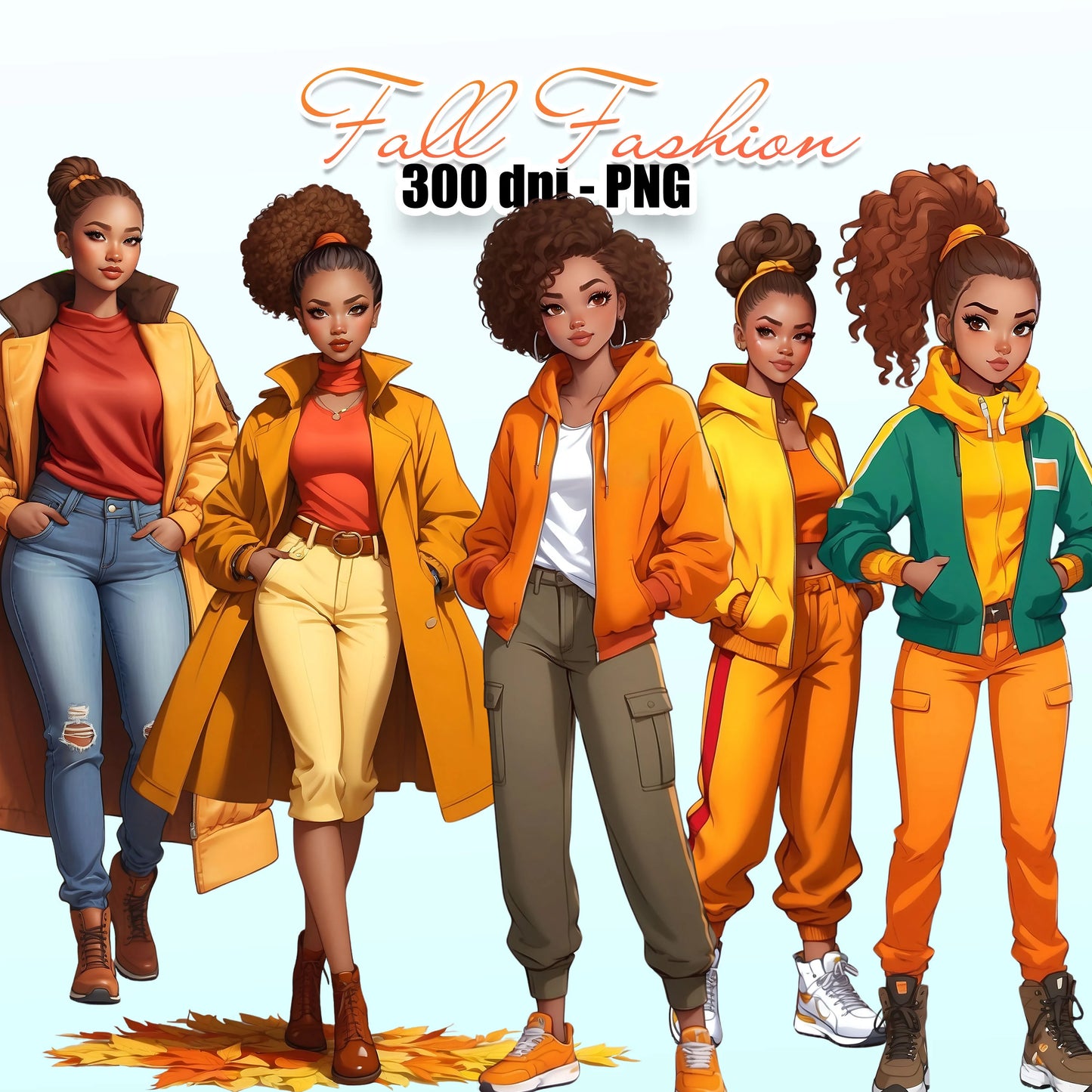 8 Fall Fashion Clipart