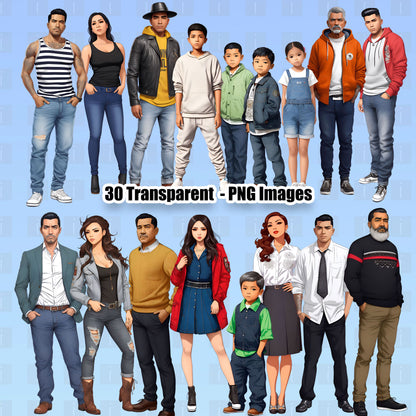 30 Latino Family Clipart