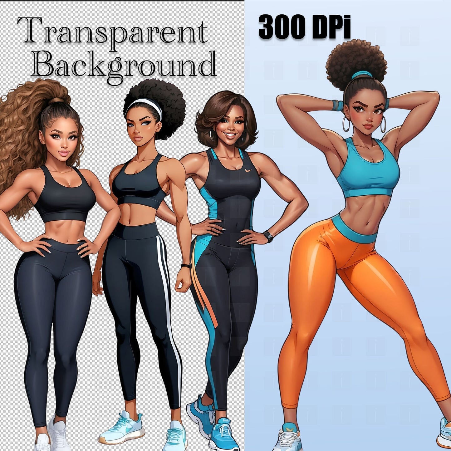 10 Gym Time Ladies! Clipart