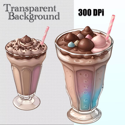 30 Milkshakes Clipart