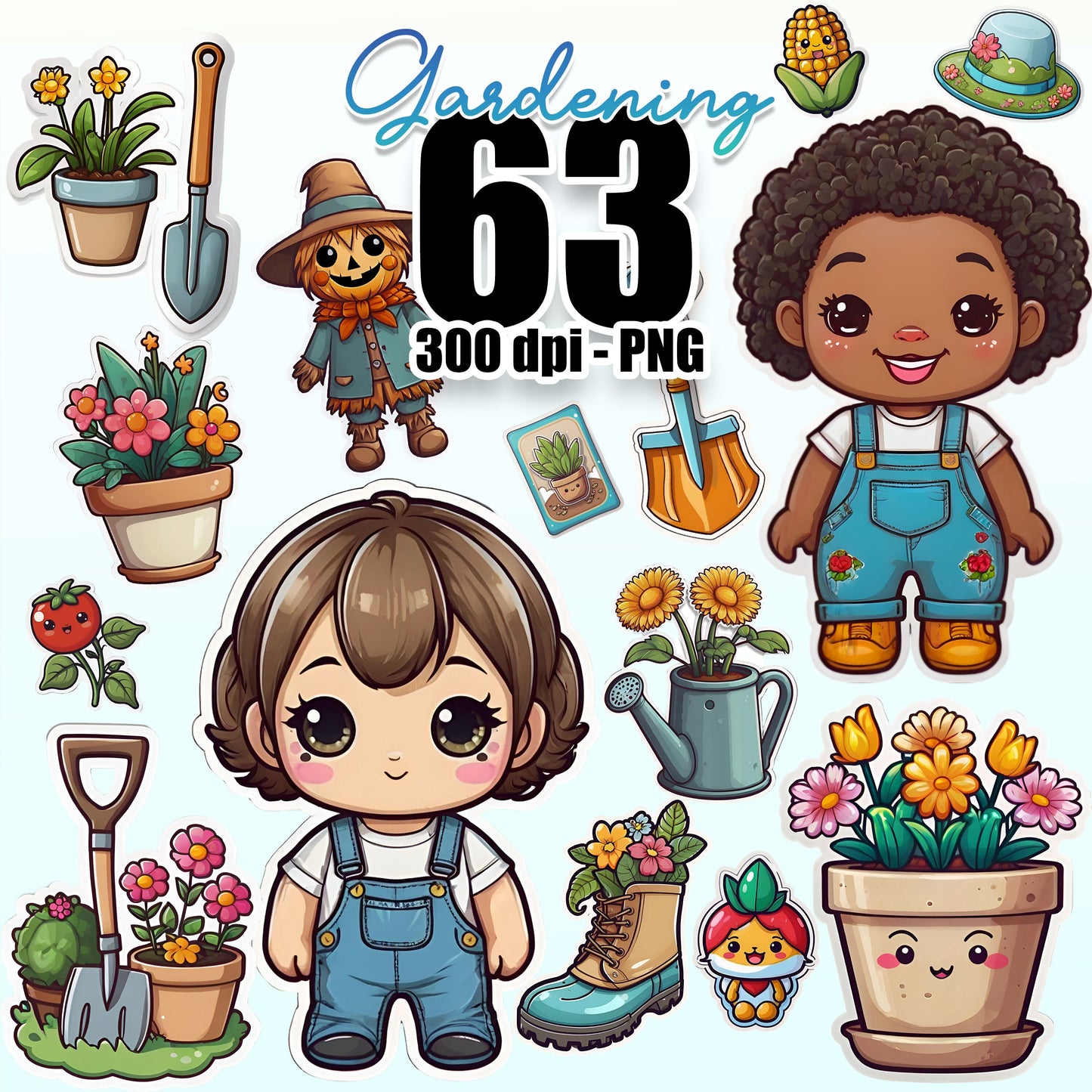 63 Gardening Clipart