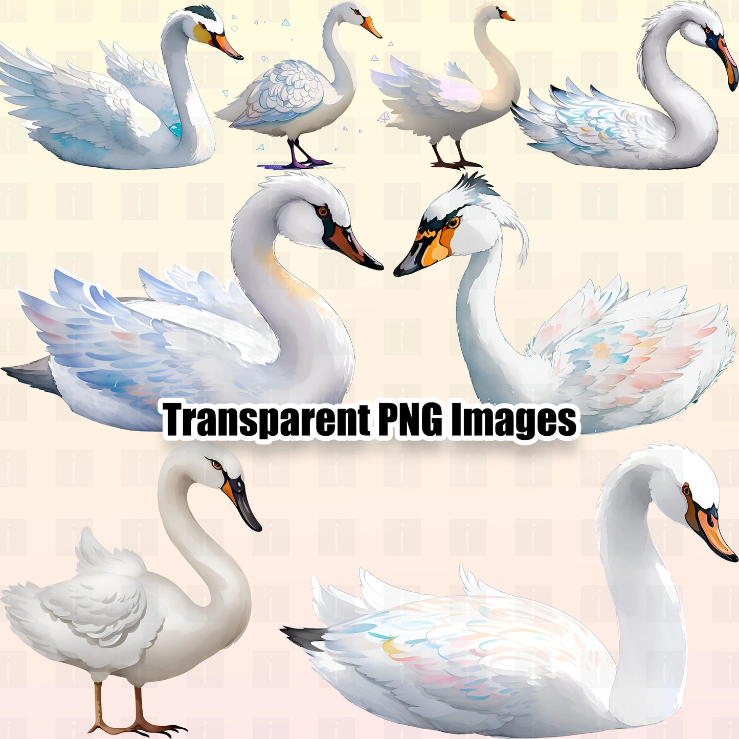 17 Swans Clipart