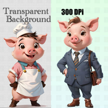 19 Pig Life Clipart