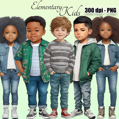 11 Elementary Kids Clipart