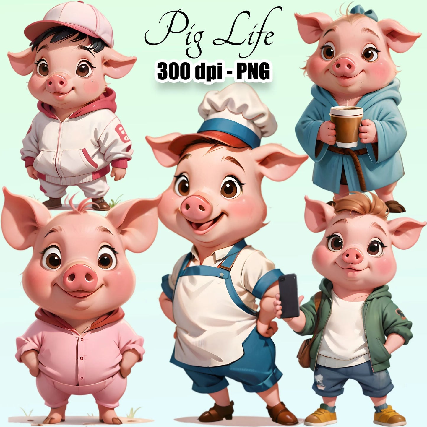 19 Pig Life Clipart