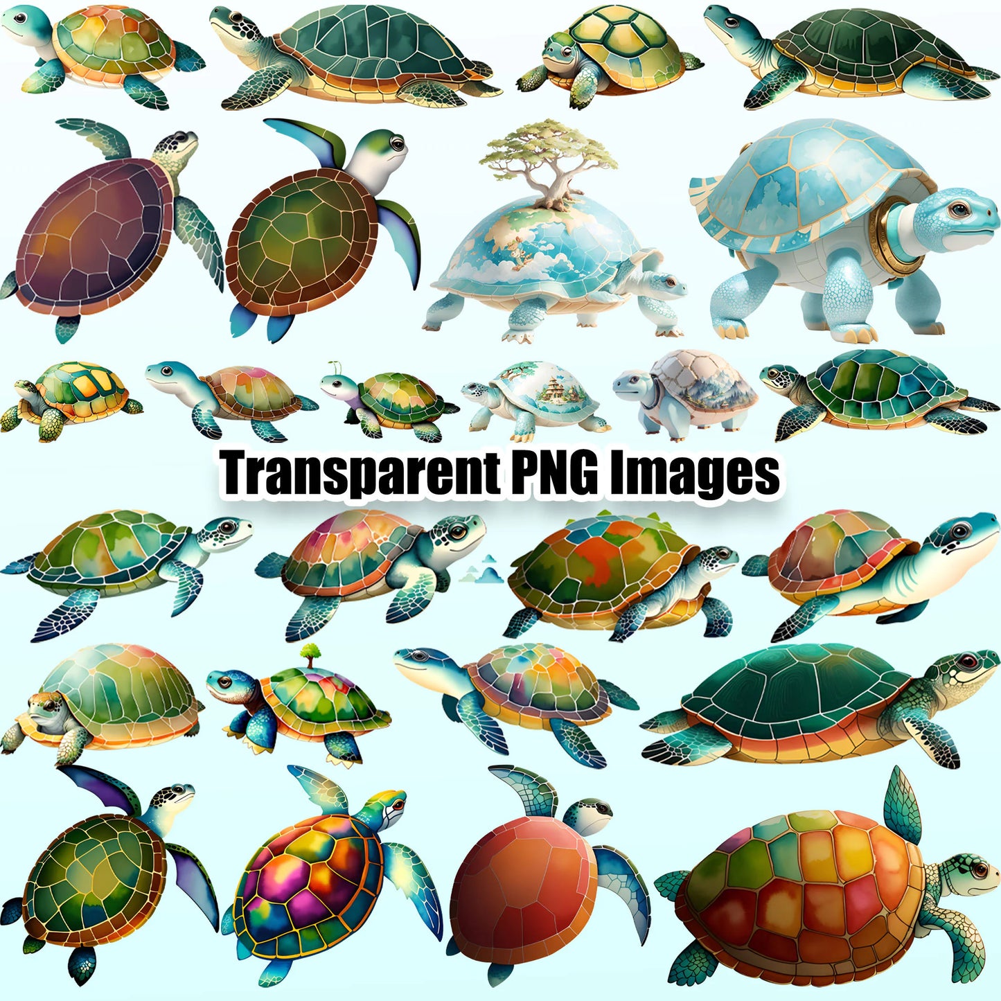 26 Turtles Clipart