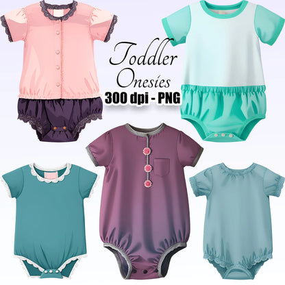 10 Toddler Onesies Clipart