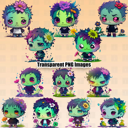 12 Cute Frankenstein Clipart