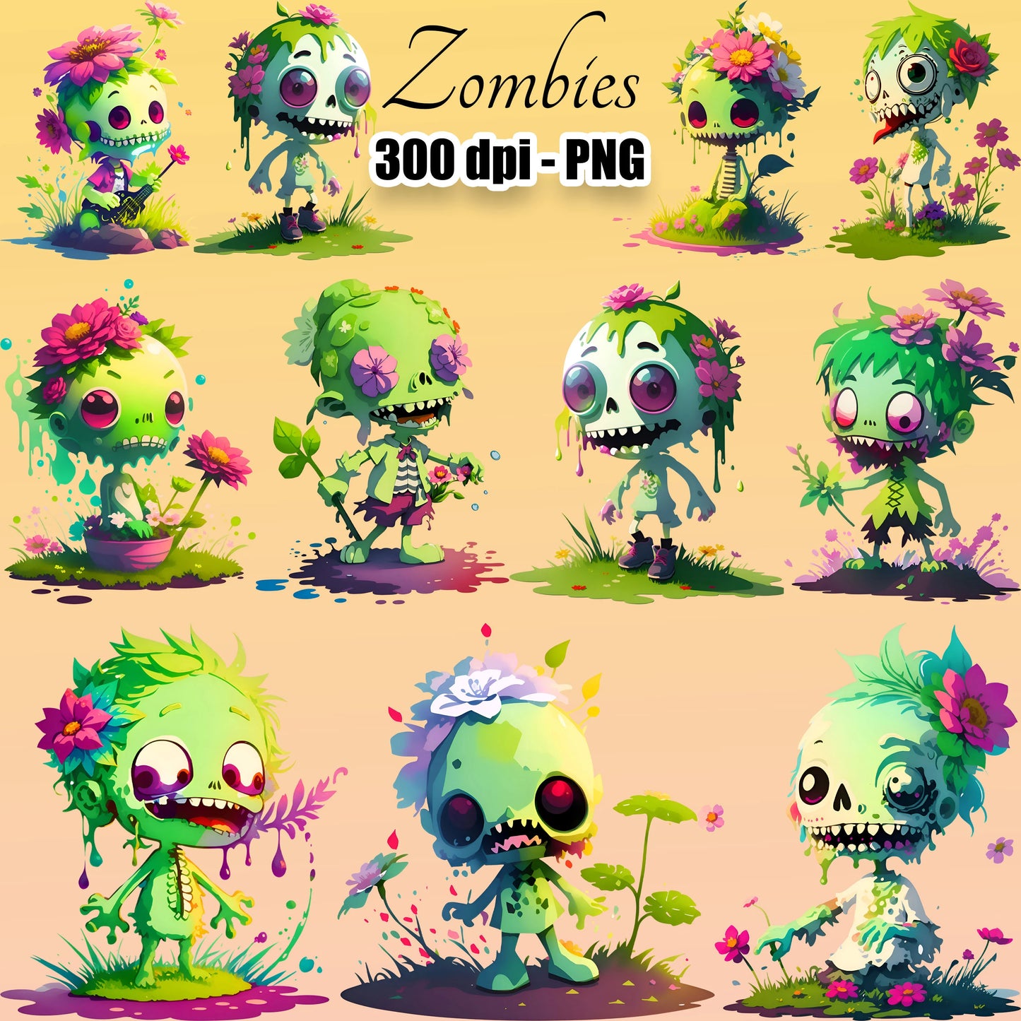 18 Zombie Clipart