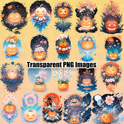 20 Jack-O-Lantern Clipart