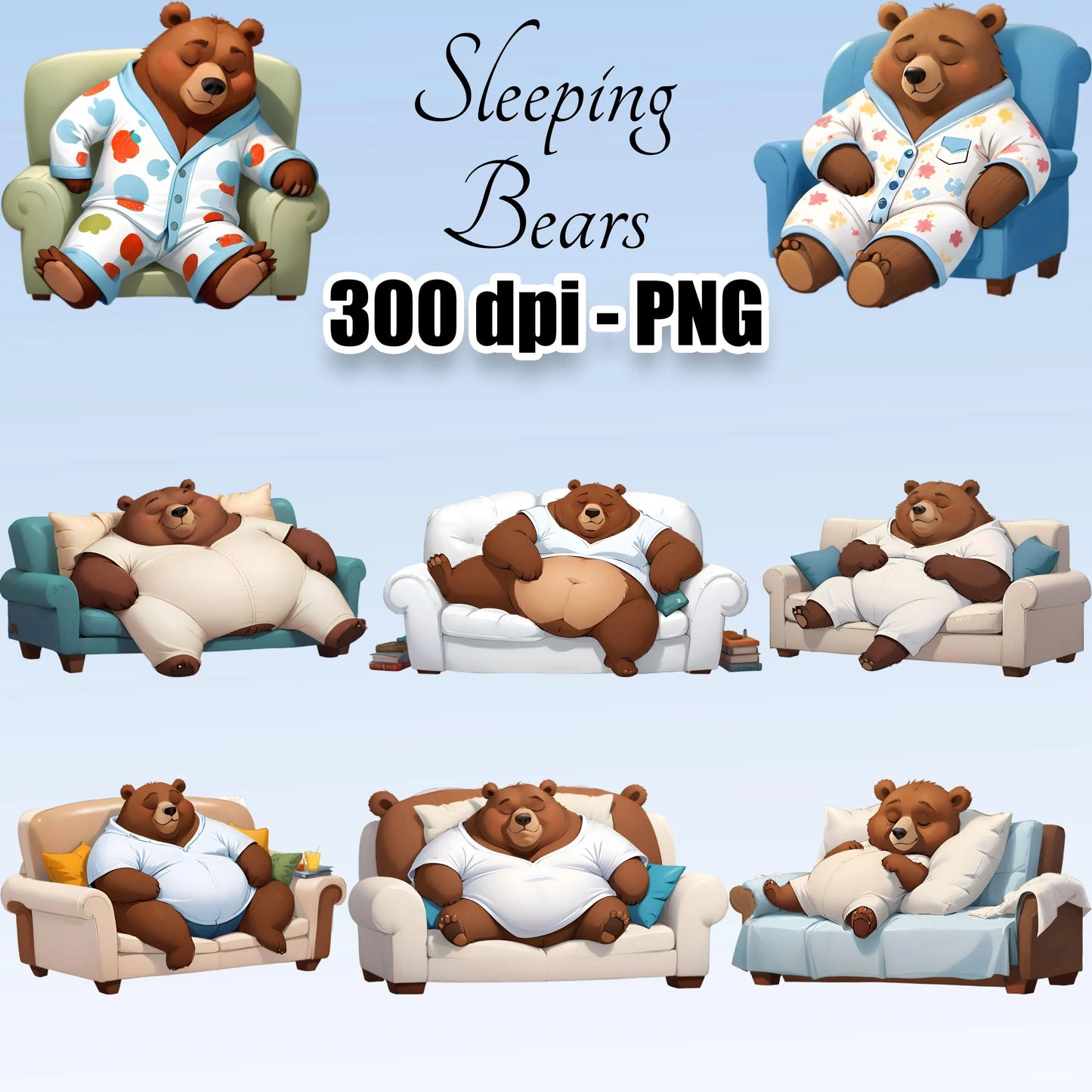 15 Sleeping Bear Clipart