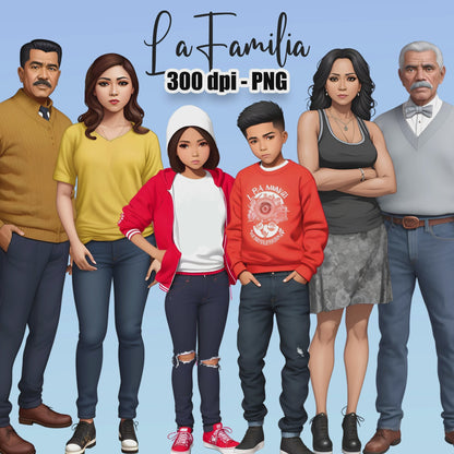 30 Latino Family Clipart