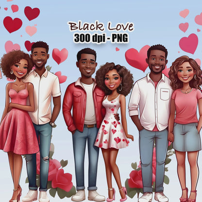 15 Black Love Clipart