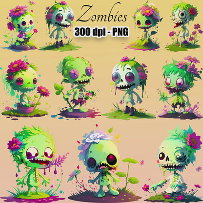 18 Zombie Clipart