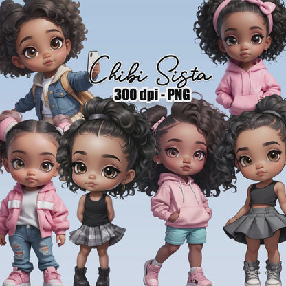 27 Chibi Sista Clipart