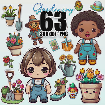 63 Gardening Clipart