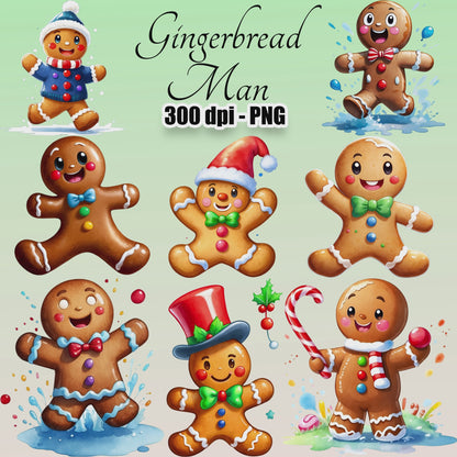 26 Gingerbread Men Clipart