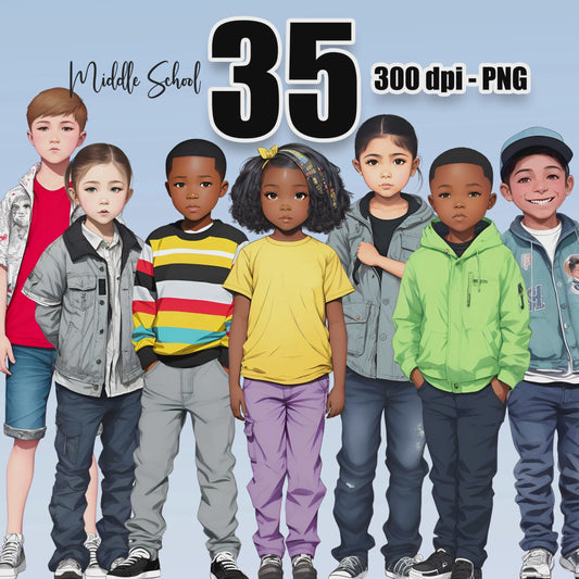 35 Kids Clipaart