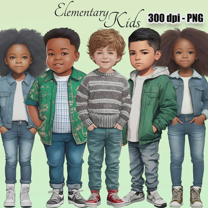 11 Elementary Kids Clipart