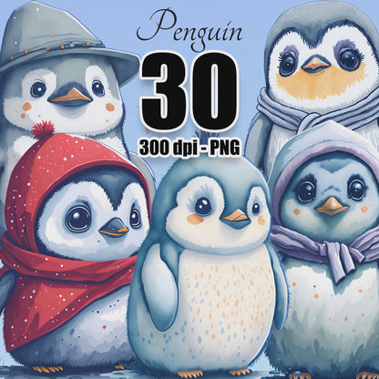 30 Penguins Clipart