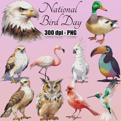 20 National Bird Day Clipart