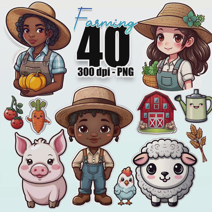 40 Farm Life Clipart