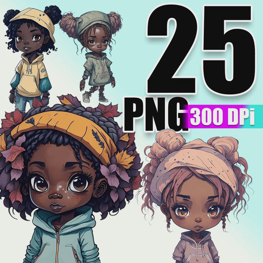 25 Black Girls Clipart